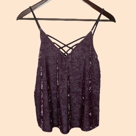 2 for $30 Strappy crushed velvet top - Picture 1 of 2